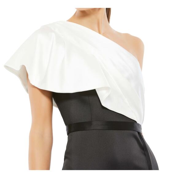 Mac Duggal 26599 Two Tone Ruffled One Shoulder Gown 6 NEW - Picture 8 of 9